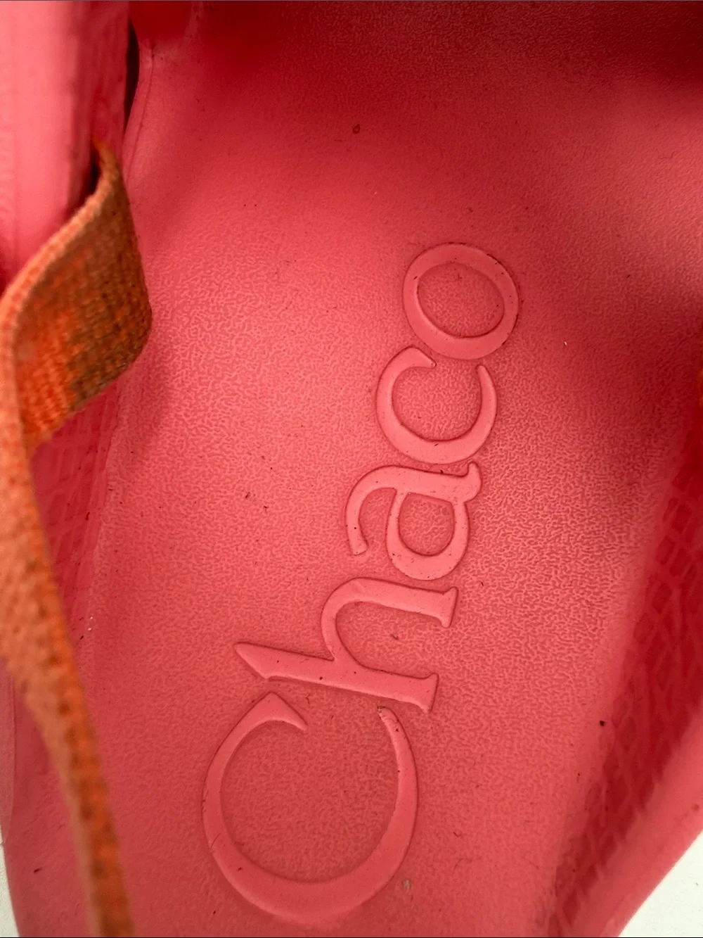 Chaco Kids Pink Sandals with Orange Straps kids 4 casual beach vacation outdoor